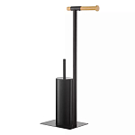 Держатель для туалетной бумаги с ершиком Black Bathroom Accessory варинант исполнения - 3 | Loft Concept в Казани