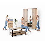 Комод с 3-мя ящиками в стиле лофт Urban Style Space варинант исполнения - 6 | Loft Concept в Казани