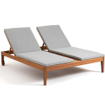 Шезлонг двухместный из эвкалипта Sunset варинант исполнения - 1 | Loft Concept в Казани