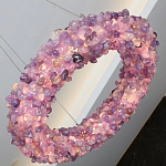 Люстра кргулая из фиолетового хрустального камня Purple Diamond варинант исполнения - 2 | Loft Concept в Казани