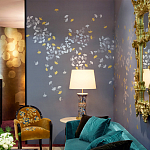 Обои ручная роспись Gingko Colourway SC-98 on Gun Metal dyed silk варинант исполнения - 2 | Loft Concept в Казани