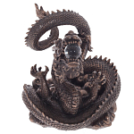 Декоративная статуэтка Дракон Fuzanglong Dragon Dark Bronze Statuette варинант исполнения - 2 | Loft Concept в Казани