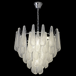 Люстра с подвесками из рифленного стекла в форме капель Textured Glass Chandelier варинант исполнения - 16 | Loft Concept в Казани