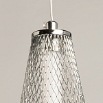 Люстра круглая каскадня с 5-ю плафонами из металлической сетки Mesh Lampshade Lighting варинант исполнения - 9 | Loft Concept в Казани