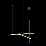 Люстра с 3-мя  пересекающимися цилиндрическими плафонами на тонких тросах Trumpet tube варинант исполнения - 3 | Loft Concept в Казани