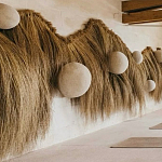 Большая дизайнерская Инсталляция из соломы RAFFIA Installation  варинант исполнения - 4 | Loft Concept в Казани