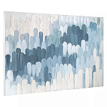 Панно декоративное с ручной росписью Blue Strokes варинант исполнения - 1 | Loft Concept в Казани
