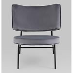 Мини-кресло District Lounge велюр серый варинант исполнения - 4 | Loft Concept в Казани