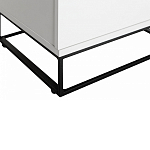 Шкаф-витрина белая с полками и стеклянной дверью Strict Lines варинант исполнения - 5 | Loft Concept в Казани