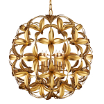 Люстра в форме шара из золотых лепестков Hanging Flowers варинант исполнения - 1 | Loft Concept в Казани