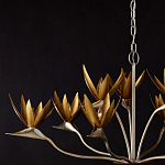 Люстра с плафонами в виде цветов Golden Bird of Paradise варинант исполнения - 6 | Loft Concept в Казани