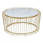 Журнальный столик с столешницей из мрамора на металлическом основании Table Vertical Planes варинант исполнения - 1 | Loft Concept в Казани