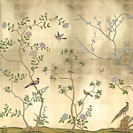 Обои ручная роспись Badminton Deep Rich Gold gilded paper варинант исполнения - 1 | Loft Concept в Казани