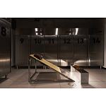 Дизайнерское кресло на металлическом каркасе с подставкой для ног Poltronova Mies Armchair варинант исполнения - 10 | Loft Concept в Казани