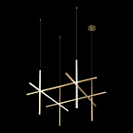 Люстра с 6-ю цилиндрическими плафонами на тонких тросах Trumpet tube варинант исполнения - 5 | Loft Concept в Казани