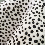 Мебельная ткань Искусственный мех  белый леопард 90 см T5-3 варинант исполнения - 2 | Loft Concept в Казани