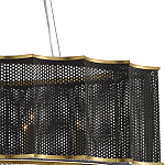 Люстра овальная в сочетании черного и золотого цвета Mesh Lighting варинант исполнения - 1 | Loft Concept в Казани