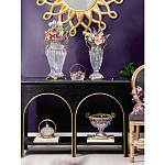 Чаша из прозрачного стекла с бронзовой подставкой и ручками Eden Garden варинант исполнения - 5 | Loft Concept в Казани