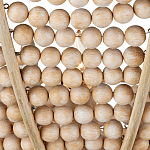 Люстра из деревянных бусин с подвесками в виде капель Wooden Beads варинант исполнения - 4 | Loft Concept в Казани