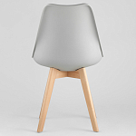 Стул с основой из пластика и мягким сиденьем Arvika Grey варинант исполнения - 5 | Loft Concept в Казани