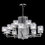 Люстра многоярусная с 15-ю цилиндрическими плафонами из стекла Laurent варинант исполнения - 2 | Loft Concept в Казани