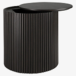 Черный приставной стол с местом для хранения Smart Textured Table варинант исполнения - 1 | Loft Concept в Казани