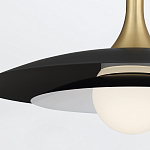 Подвесной светильник с плафоном в форме плоского купола и белой шарообразной лампой Eurofase варинант исполнения - 3 | Loft Concept в Казани