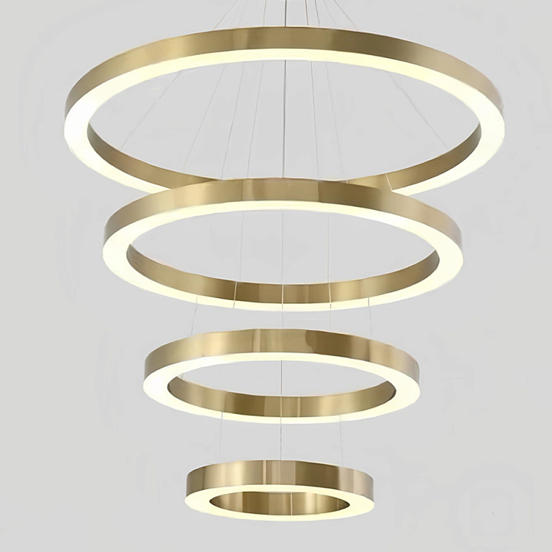 Люстра Light Ring Vertical Латунь Латунь в Казани | Loft Concept 