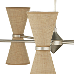 Люстра серебряного цвета с тканевыми абажурами Loft Rope Light варинант исполнения - 1 | Loft Concept в Казани