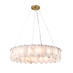 Люстра круглая декорированная натуральным камнем Stone Interior Accent варинант исполнения - 2 | Loft Concept в Казани