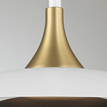 Подвесной светильник с плафоном в форме плоского купола и белой шарообразной лампой Eurofase варинант исполнения - 11 | Loft Concept в Казани