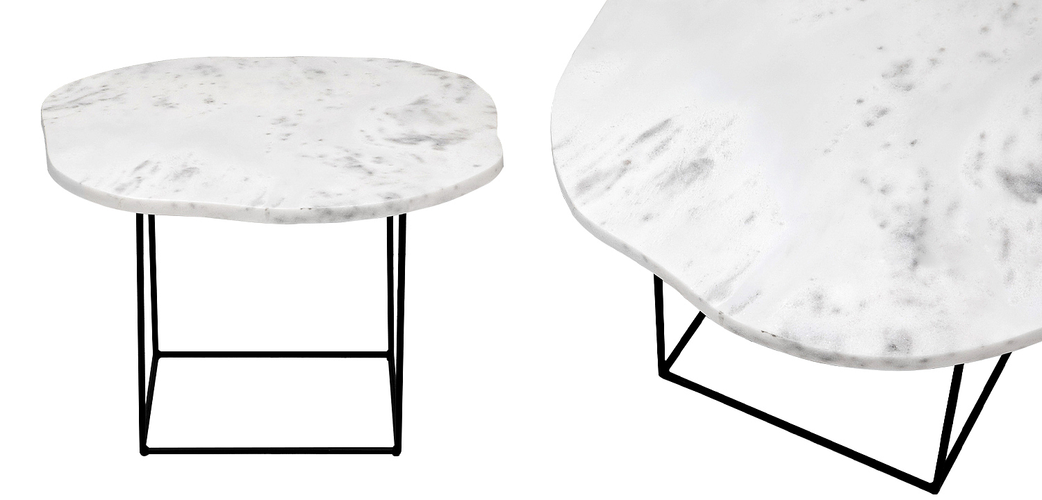 Кофейный стол с белой мраморной столешницей Gillespie Coffee Table White Кофейный стол с белой мраморной столешницей Gillespie Coffee Table White - Loft-Concept в Казани
