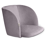 Барный стул со спинкой на 4-х деревянных ножках Сиреневый Велюр Ava Charm варинант исполнения - 2 | Loft Concept в Казани