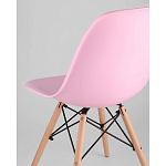 Пластиковый стул на ножках из массива бука Eames Pink варинант исполнения - 3 | Loft Concept в Казани