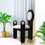 Стул черный из дерева с круглой спинкой Chair in Neoclassical Style варинант исполнения - 1 | Loft Concept в Казани