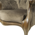 Кресло с мягкой обивкой из коричневого велюра на 4-х деревянных ножках Evelyn Classical Armchair варинант исполнения - 5 | Loft Concept в Казани