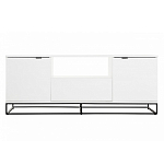 ТВ-тумба белая с  2-мя дверцами и ящиком Strict Lines варинант исполнения - 2 | Loft Concept в Казани