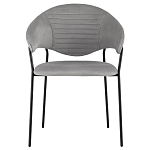 Серый стул с обивкой из искусственной замши Alexis варинант исполнения - 2 | Loft Concept в Казани