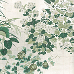 Обои ручная роспись Uki Hana Original Colourway on 12 Carat White Gold gilded paper варинант исполнения - 2 | Loft Concept в Казани