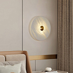 Бра в форме диска из натурального камня с декоративным центральным элеменом Cryptocrystalline Stone варинант исполнения - 3 | Loft Concept в Казани