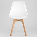 Стул с основой из пластика и мягким сиденьем Arvika White варинант исполнения - 2 | Loft Concept в Казани