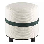 Пуф с плетеной светло-бежевой обивкой Serene Holidays варинант исполнения - 1 | Loft Concept в Казани