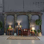 Старинная индийская резная арка из тика Antique Indian Carved Arch варинант исполнения - 3 | Loft Concept в Казани