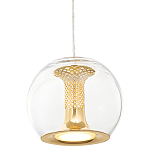 Подвесной светильник со стеклянным плафоном Inner Gleam Globe gold  варинант исполнения - 2 | Loft Concept в Казани