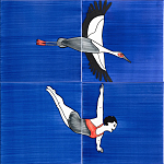 Плитка с узором Аист варинант исполнения - 1 | Loft Concept в Казани