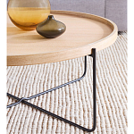 Журнальный стол с круглой деревянной столешницей Urban Style Space варинант исполнения - 3 | Loft Concept в Казани