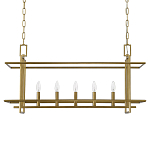 Подвесной светильник прямоугольный 5-ти ламповый Linear Kitchen Light варинант исполнения - 2 | Loft Concept в Казани