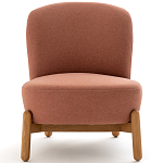 Кресло на деревянных ножках Olguin Pink Chair варинант исполнения - 2 | Loft Concept в Казани