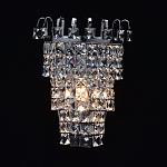 Бра настенное цвета хром с прозрачными квадратными хрустальными подвесками Crystal Regena варинант исполнения - 2 | Loft Concept в Казани