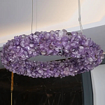 Люстра кргулая из фиолетового хрустального камня Purple Diamond варинант исполнения - 3 | Loft Concept в Казани